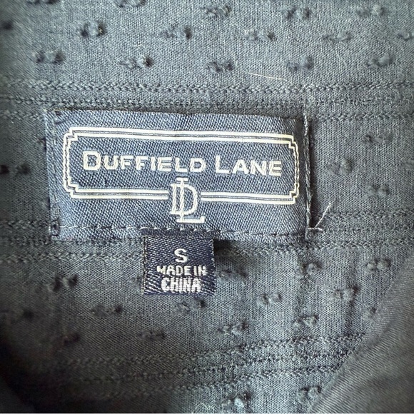 DUFFIELD LANE Women’s Navy Long Sleeve Midi Dress Modest A-line Size Small - Picture 9 of 12